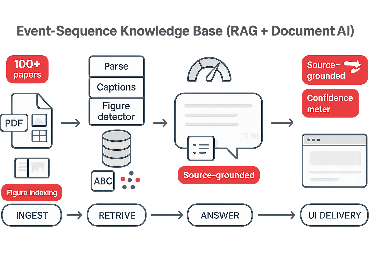 Event‑sequence knowledge base RAG pipeline